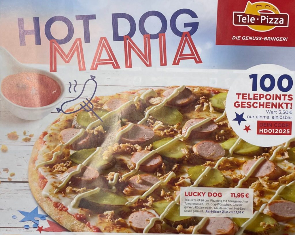 Fastfood: Werbeflyer von Tele-Pizza